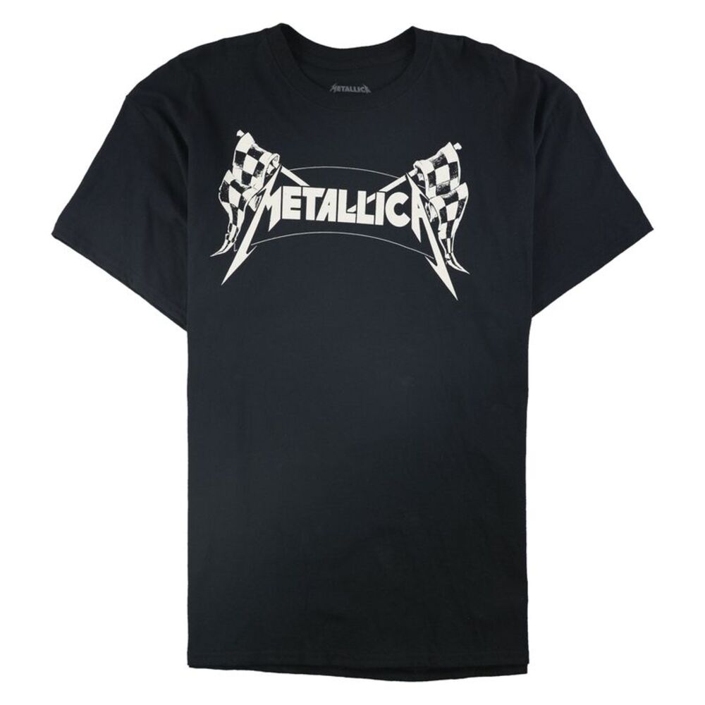 Merch Traffic Mens Metallica Flags Graphic T-Shirt, Black, M, DM